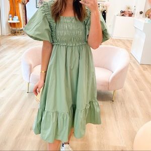 English Factory Sage Green Dress